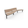 Egoe U ukrivljena klop R2000 / 30°, U3-650, pogled 2