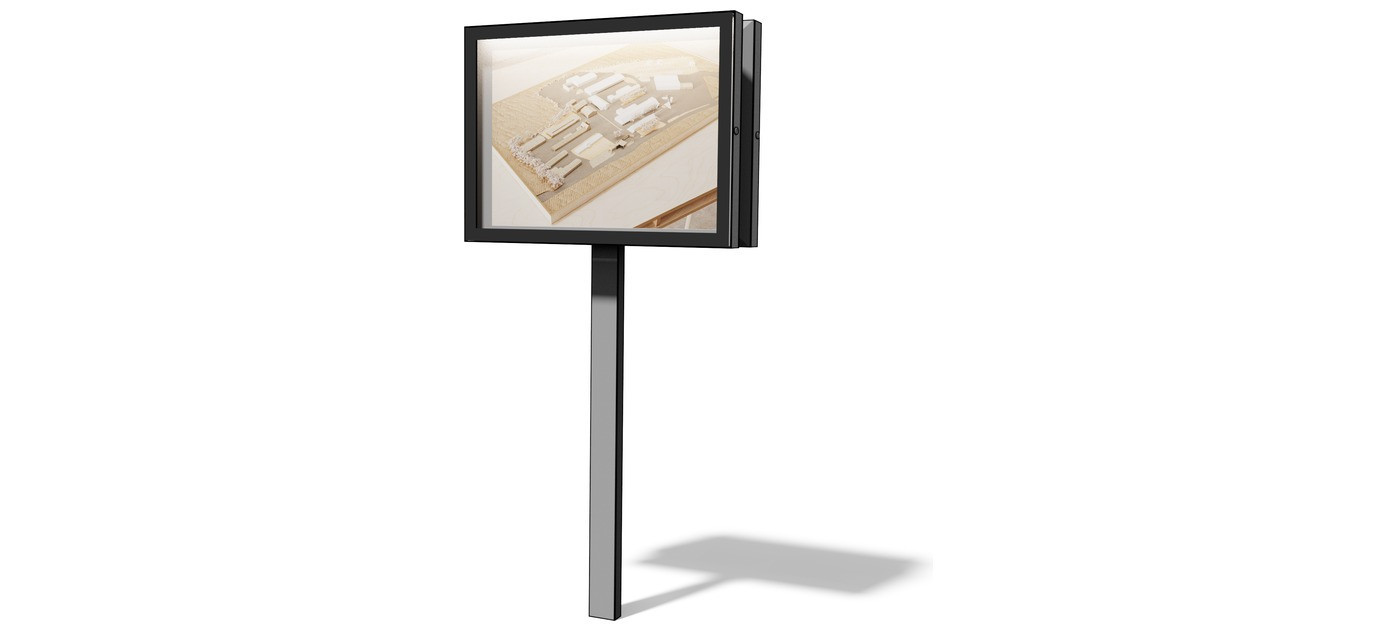 Egoe L dvostranska informacijska vitrina z LED osvetlitvijo, L2-620