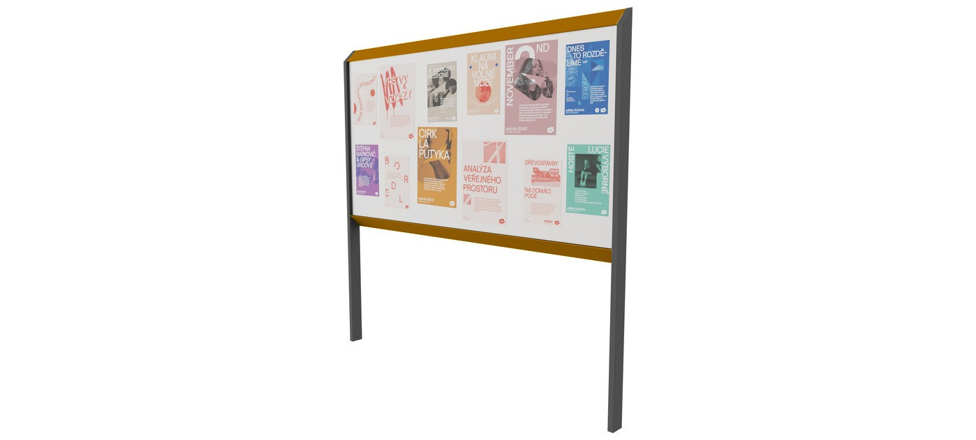 Egoe L enostranska plakatna tabla 2,5 x 1,3 m, L4-100