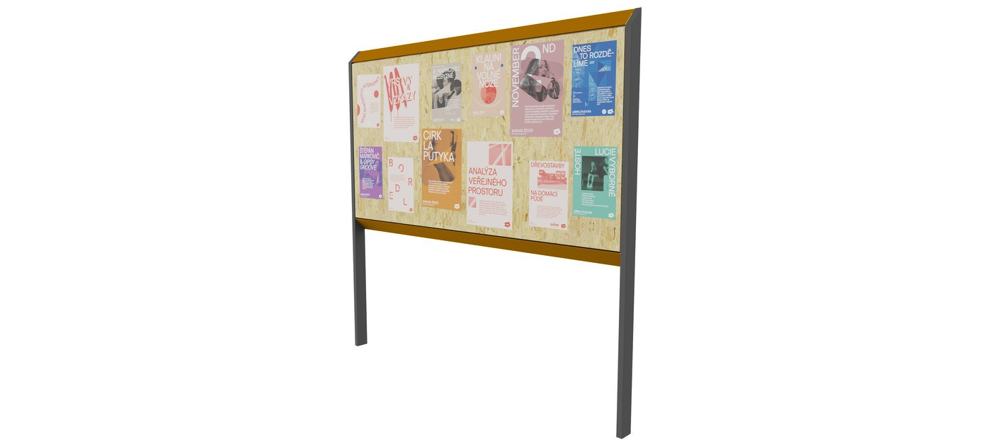 Egoe L enostranska plakatna tabla 2,5 x 1,3 m, L4-110