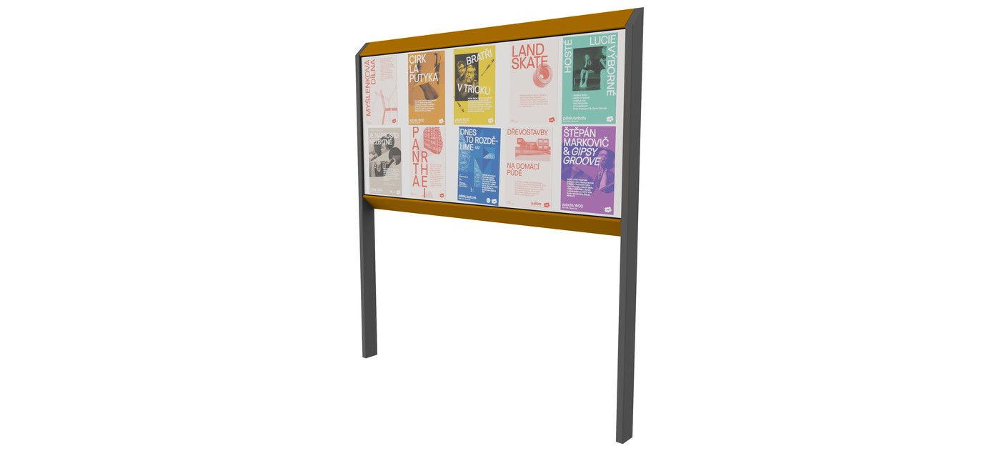 Egoe L enostranska plakatna tabla 1,8 x 0,9 m, L4-300