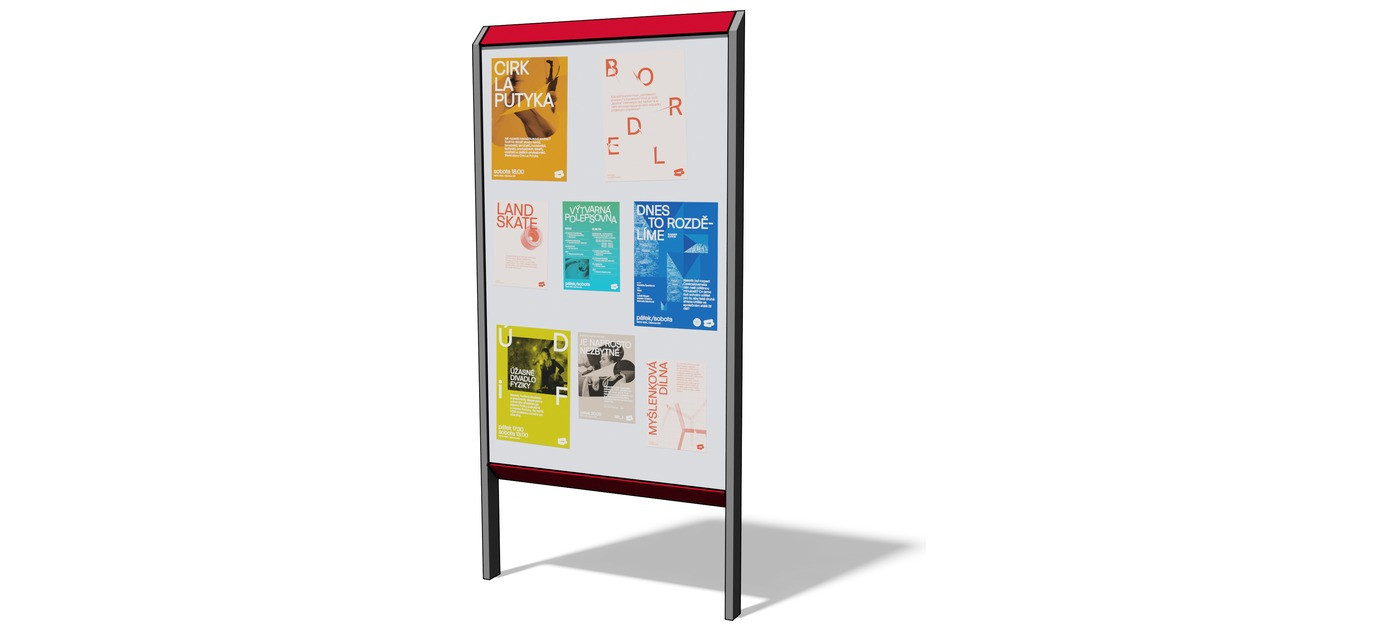 Egoe L One-sided poster display area 1.3 x 2 m, L4-700