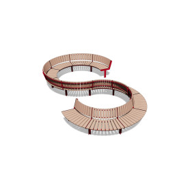 Egoe U Set gebogene Bänke, U3-SETS2