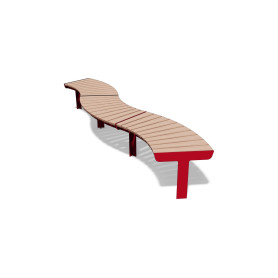 Egoe U curved bench - set, U3-SETS4