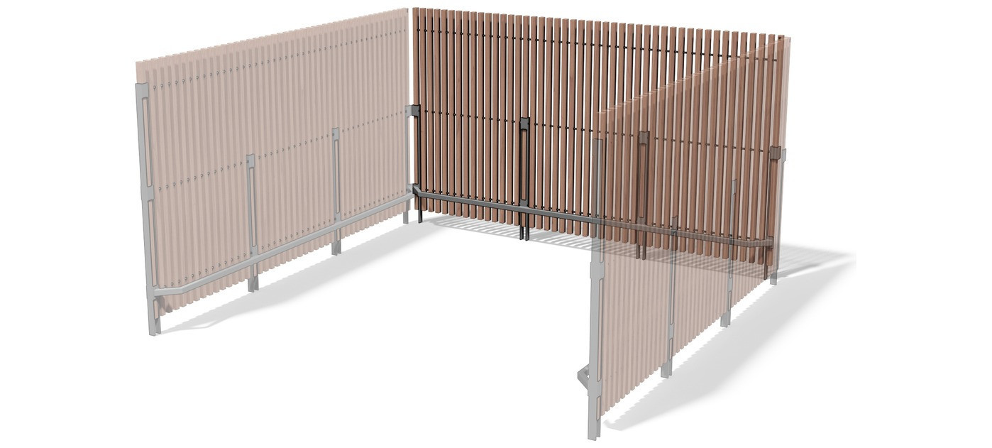 Egoe M Zaun, nachfolgendes Segment 2,76 m, M1-S32