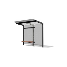 Egoe X autobusna nadstrešnica sa staklenim krovom 2,8 x 1,7 m, X1-200L-SS