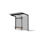 Egoe X Buswartehalle mit Glasdach 2,8 x 1,7 m, X1-200L-SS