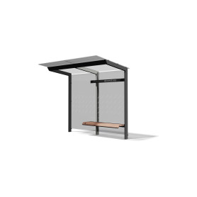 Egoe X autobusna nadstrešnica sa staklenim krovom 2,8 x 1,7 m, X1-200R-SS