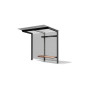 Egoe X bus stop shelter with glass roof 2,8 x 1,7 m, X1-200R-SS