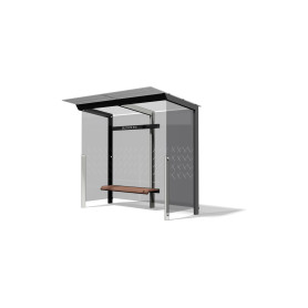 Egoe X avtobusna nadstrešnica s stekleno streho 2,8 x 1,7 m, X1-210L-SS