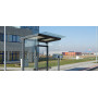 Egoe X Buswartehalle mit Glasdach 2,8 x 1,7 m, X1-210R-SS, Ambiente