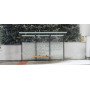 Egoe X bus stop shelter with glass roof 4,2 x 1,7 m, X1-300-SS, setting
