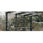 Egoe X bus stop shelter with glass roof 4,2 x 1,7 m, X1-300-SS, setting