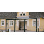 Egoe X bus stop shelter with glass roof 4,2 x 1,7 m, X1-310-SS, setting