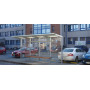 Egoe X Buswartehalle mit Glasdach 5,5 x 1,7 m, X1-400-SS, Ambiente