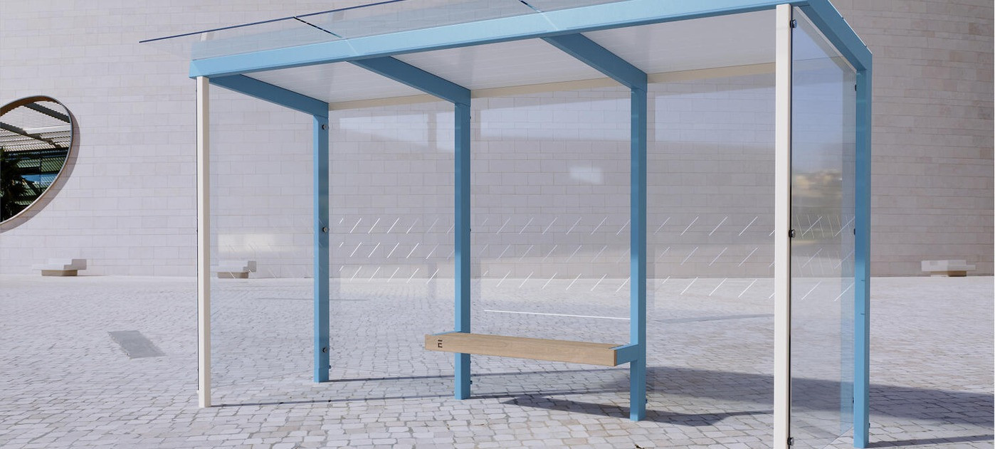 Egoe X Raucherunterstand mit Glasdach 2,8 x 1,7 m, X1-S210-SS, Ambiente