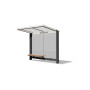 Egoe X bus stop shelter with glass roof 2,8 x 1,7 m, X2-200L-S