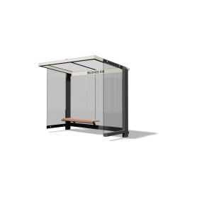Egoe X avtobusna nadstrešnica s stekleno streho 2,8 x 1,7 m, X2-210L-SS