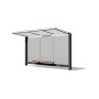 Egoe X Buswartehalle mit Glasdach 4,2 x 1,7 m, X2-300-SS