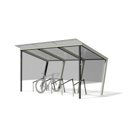 Egoe X Fahrradüberdachung 4,2 x 2,5 m (10 Fahrräder), X3-V310-SS