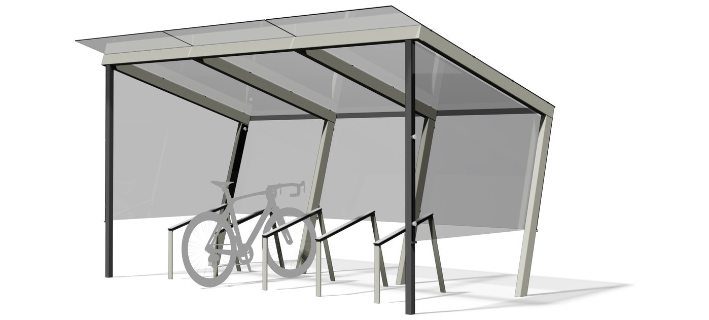 Egoe X kolesarnica 4,2 x 2,5 m (10 kolesarjev), X3-V310-SS