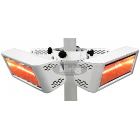 Tris bracket for mounting 3 heaters on umbrella with opening by hinges