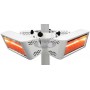 Tris bracket for mounting 3 heaters on umbrella with opening by hinges