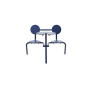 Extremis Bistroo two-seater dining set, Cobalt blue (RAL5013)