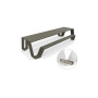 Extremis Hopper piknik miza, aluminij, Earth (RGB 88 88 84)