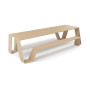 Extremis Hopper picnic table, aluminium, Beach beige (RAL1019)