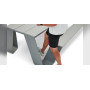 Extremis Hopper picnic table, aluminium, setting 1