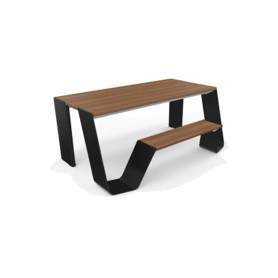 Extremis Hopper Picknicktisch, Holz, Schwarz (RAL9005)