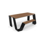 Extremis Hopper picnic table, wood, Black (RAL9005)