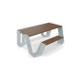 Extremis Hopper picnic table, wood, Galvanised