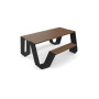 Extremis Hopper picnic table, wood, Black (RAL9005)