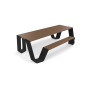 Extremis Hopper picnic table, wood, Black (RAL9005)