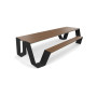 Extremis Hopper Picknicktisch, Holz, Schwarz (RAL9005)