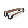 Extremis Hopper picnic table, wood, Black (RAL9005)