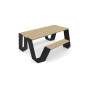 Extremis Hopper picnic table, wood, Black (RAL9005)