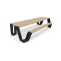 Extremis Hopper picnic table, wood, Black (RAL9005)