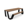 Extremis Hopper Picknicktisch, Holz, Schwarz (RAL9005)