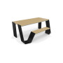 Extremis Hopper Picknicktisch, Holz, Schwarz (RAL9005)