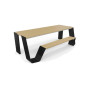 Extremis Hopper picnic table, wood, Black (RAL9005)