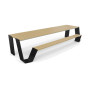 Extremis Hopper picnic table, wood, Black (RAL9005)