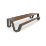 Extremis Hopper picnic table, wood, Earth (RGB 88 88 84)