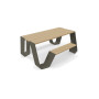 Extremis Hopper piknik miza, les, Earth (RGB 88 88 84)