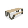Extremis Hopper picnic table, wood, Earth (RGB 88 88 84)