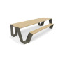 Extremis Hopper picnic table, wood, Earth (RGB 88 88 84)