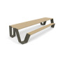 Extremis Hopper picnic table, wood, Earth (RGB 88 88 84)