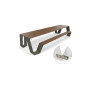Extremis Hopper picnic table, wood, Earth (RGB 88 88 84)